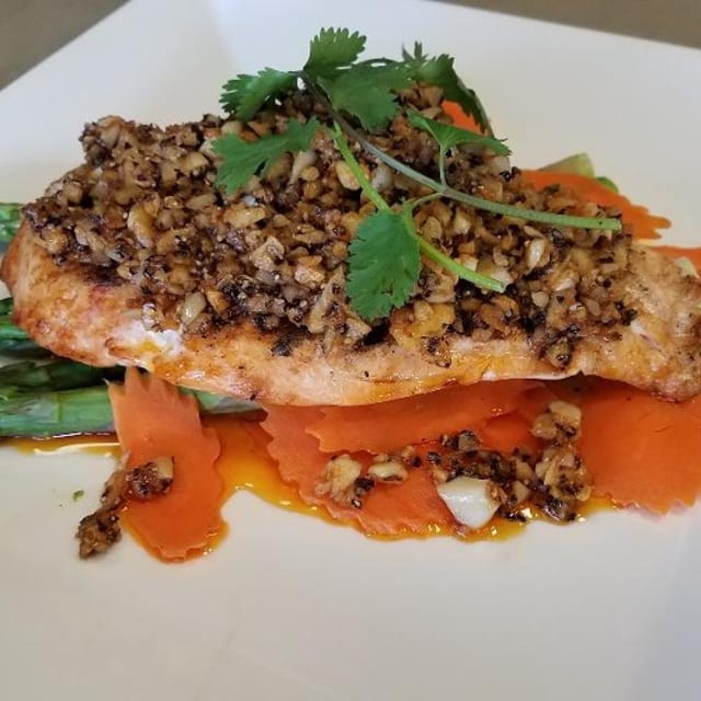 Garlic Salmon.